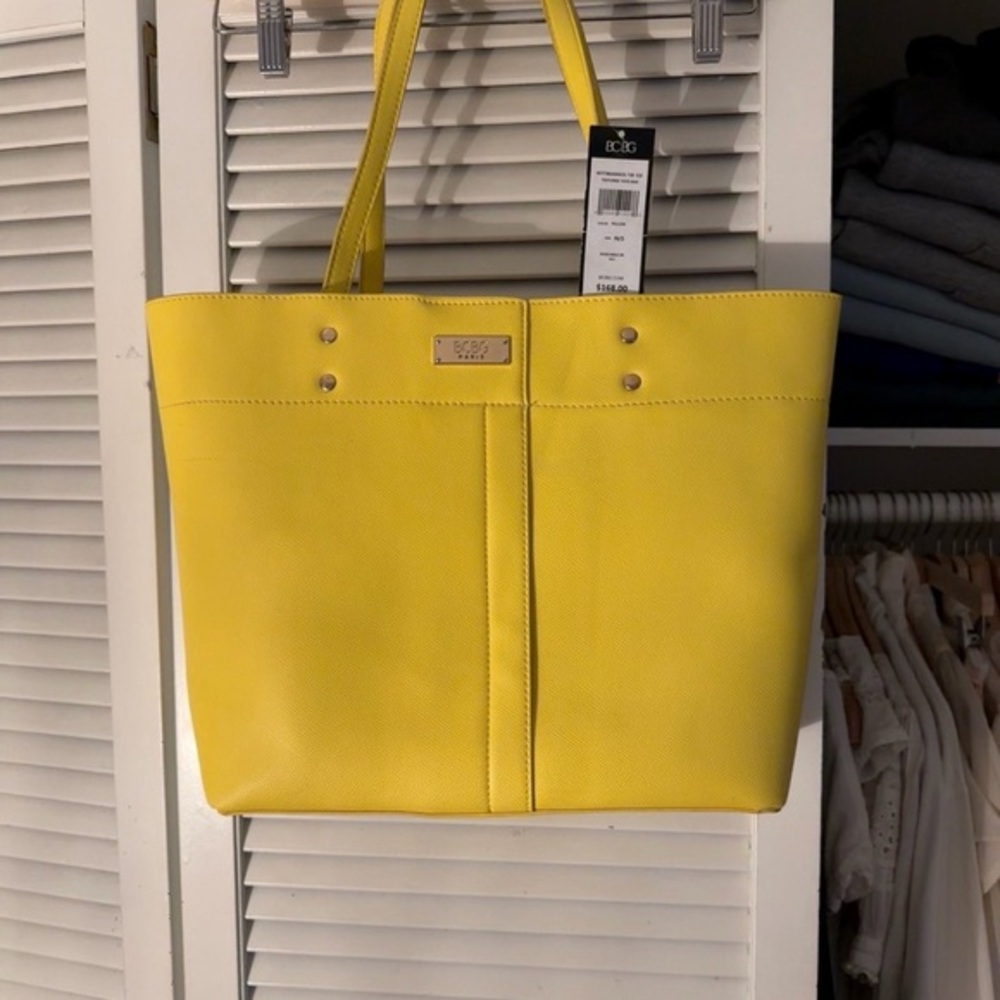 BCBG Yellow Tote Bag | Like New Pre-Owned